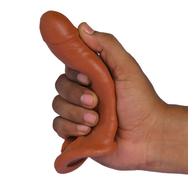 Dragon Condom Washable 6 Inch Brown color Flexible