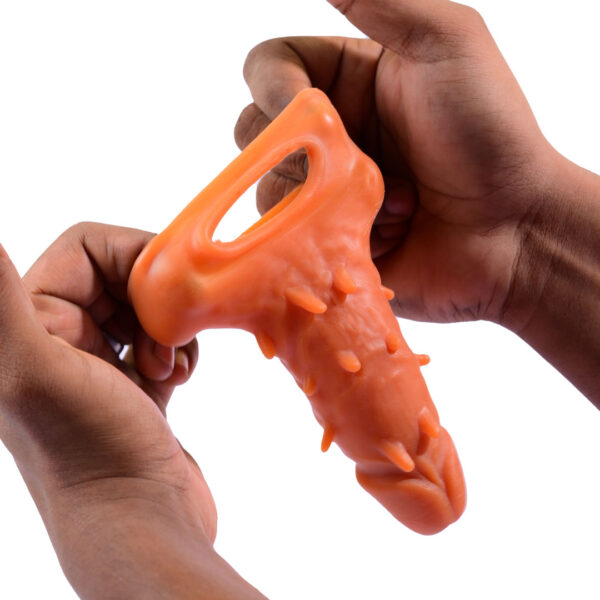 Silicone extra dotted washable condom Flexible