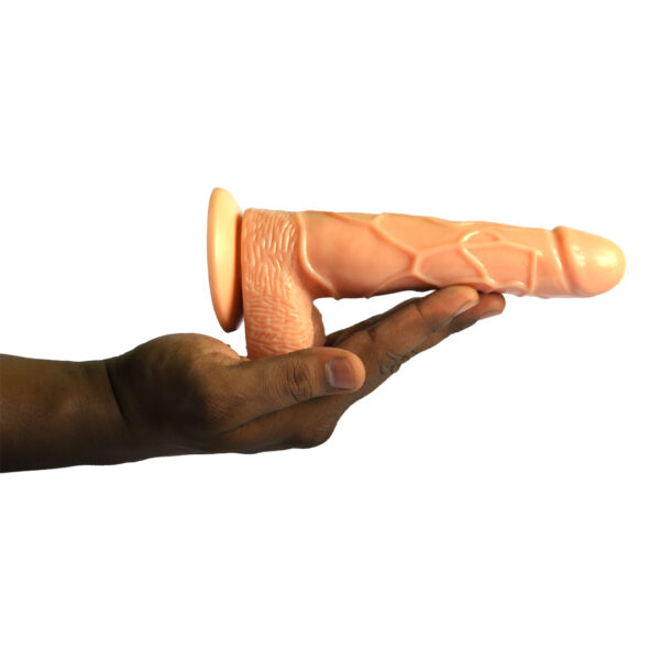 Skin Color Realistic Flexible Dildo Side View