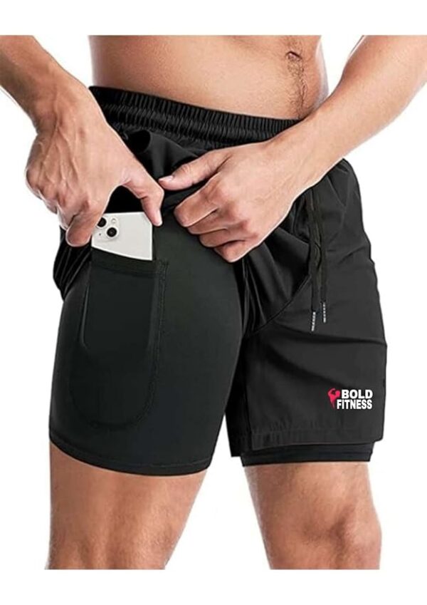 2 in 1 Active Dual Shorts with Inner Tights Layer