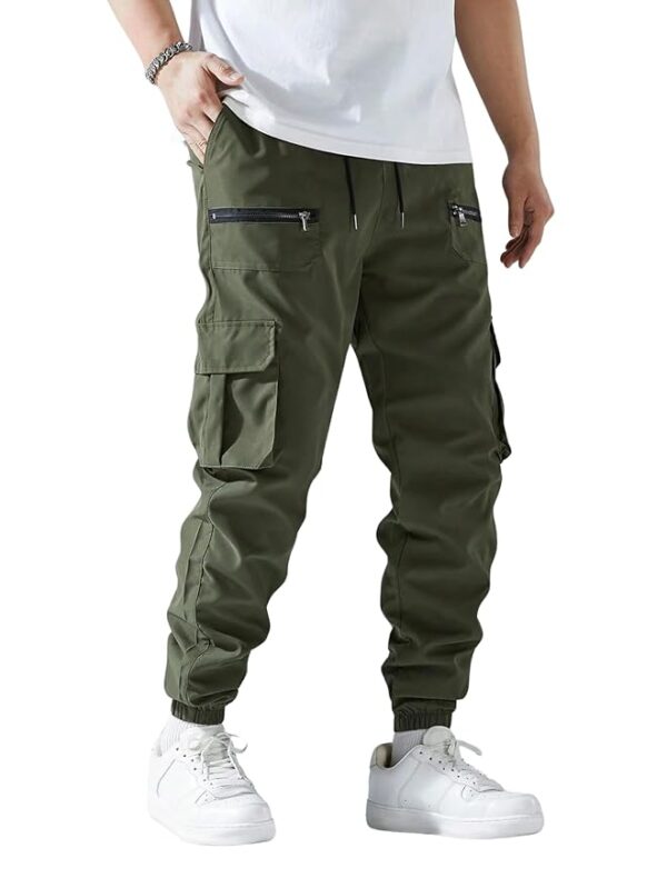 Regular Fit High Rise Solid Pants for Men