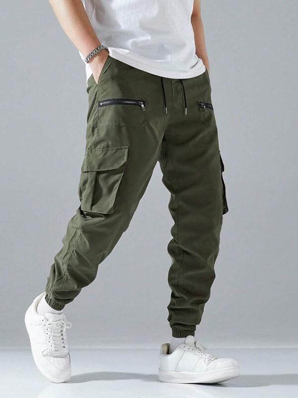 Regular Fit High Rise Solid Pants for Men - Image 2
