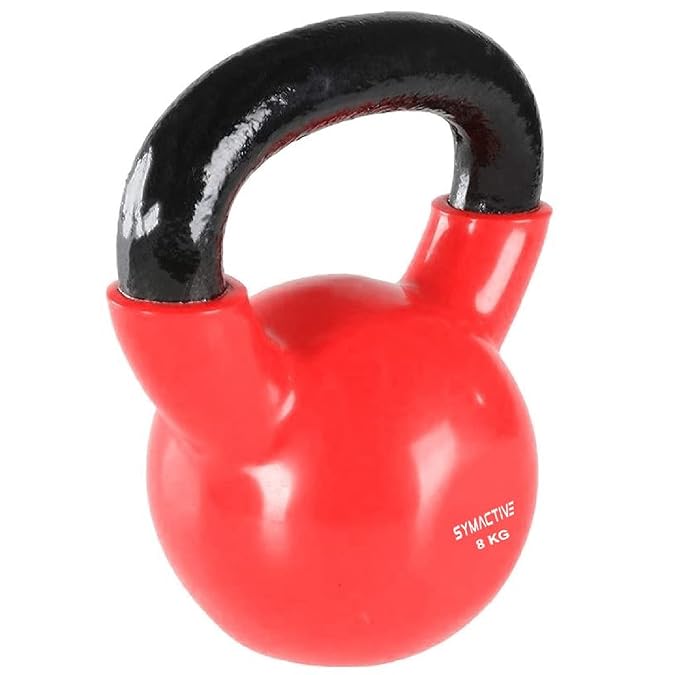 Symactive Vinyl Coated Solid Kettlebell for Gym Exercises, 8 kg - Image 3