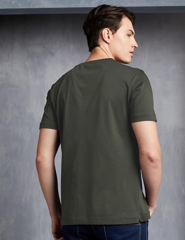 Men's Super Soft Round Neck Solid T-Shirt - Image 2