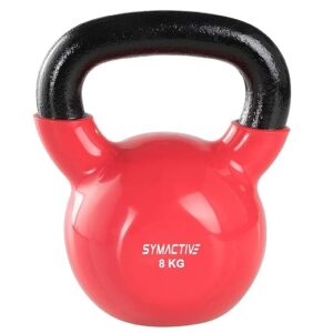 Symactive Vinyl Coated Solid Kettlebell for Gym Exercises, 8 kg