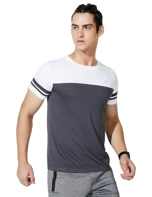 Symbol Men's Color Block Active Regular Fit Sports T-Shirt